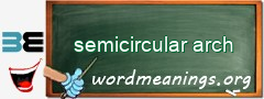 WordMeaning blackboard for semicircular arch